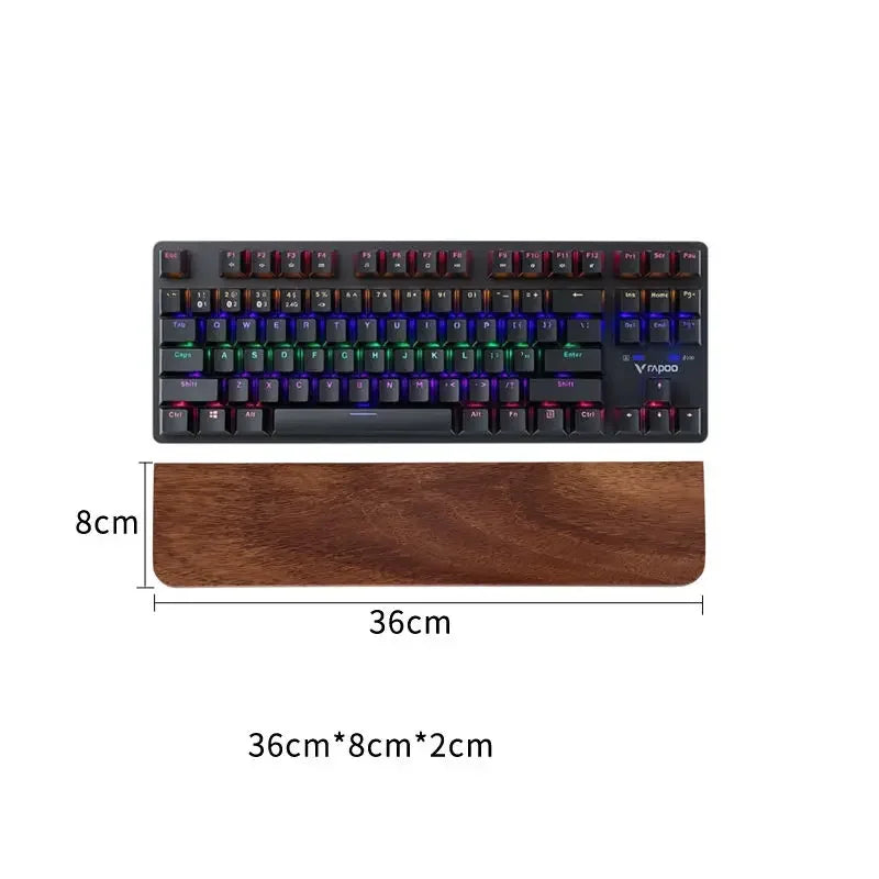 Ergonomische mechanische Holz Tastatur mit Handgelenkauflage