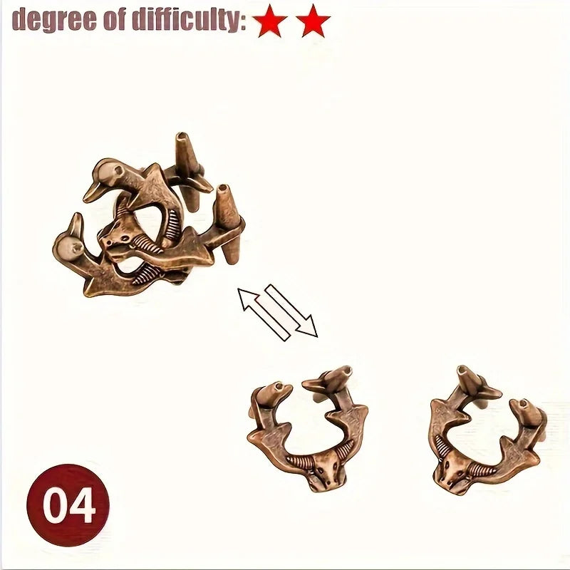 Herausforderndes 3D Metall-Puzzlespiel für Konzentration und Logik