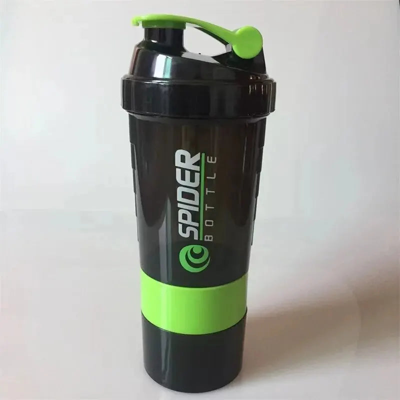 3-lagiger Shake-Becher für Proteinpulver Fitness Sport Rührfunktion Groß