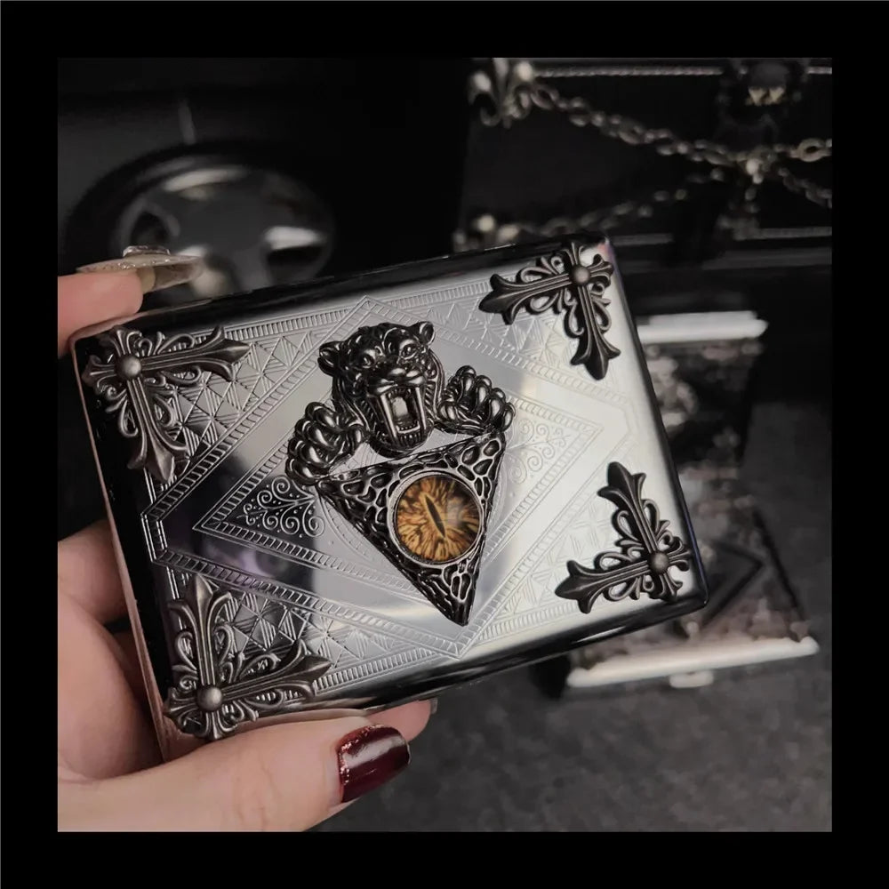 Robustes Metall Zigarettenetui für 20 Zigaretten mit Spiegeltechnik