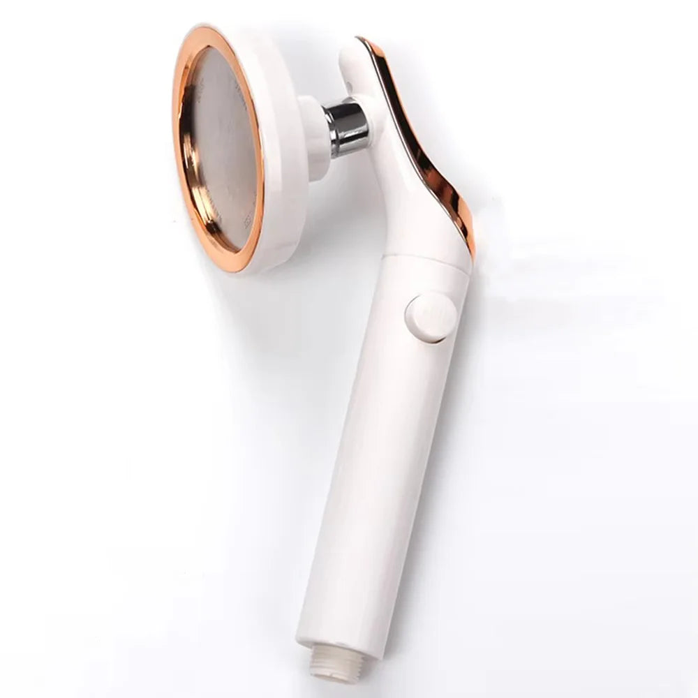 Hochdruck Dusche Kopf mit Stopptaste Wasser Sparend Handbrause Silber