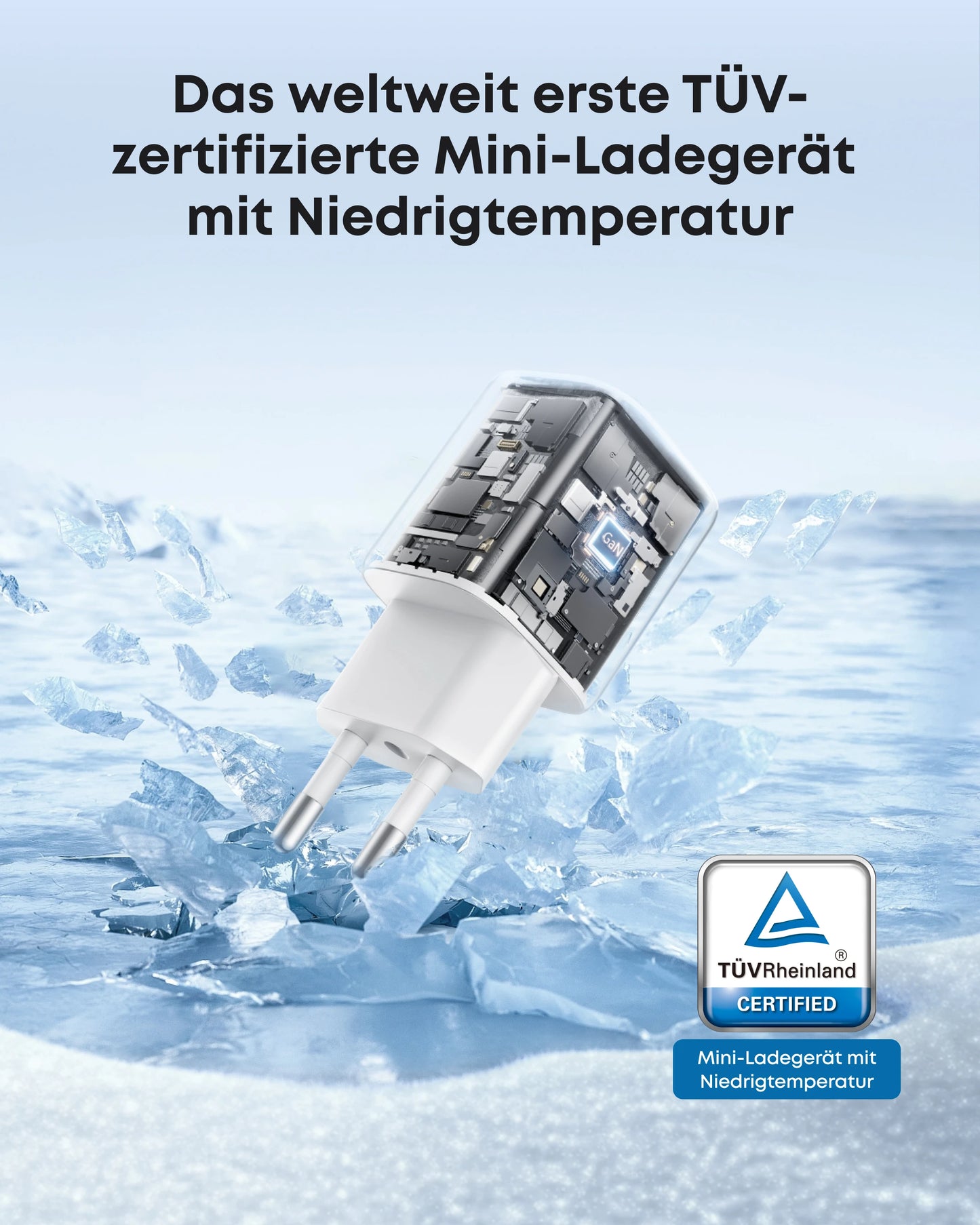 20W USB-C Schnellladegerät mit Ice-Chip Kühlung - klappbarem Stecker
