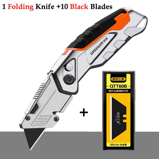 Multifunktionales Faltmesser aus Zinklegierung für präzises Schneiden