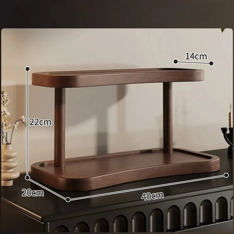 Praktischer Kosmetik Organizer aus Holz für Schreibtisch und Schminktisch