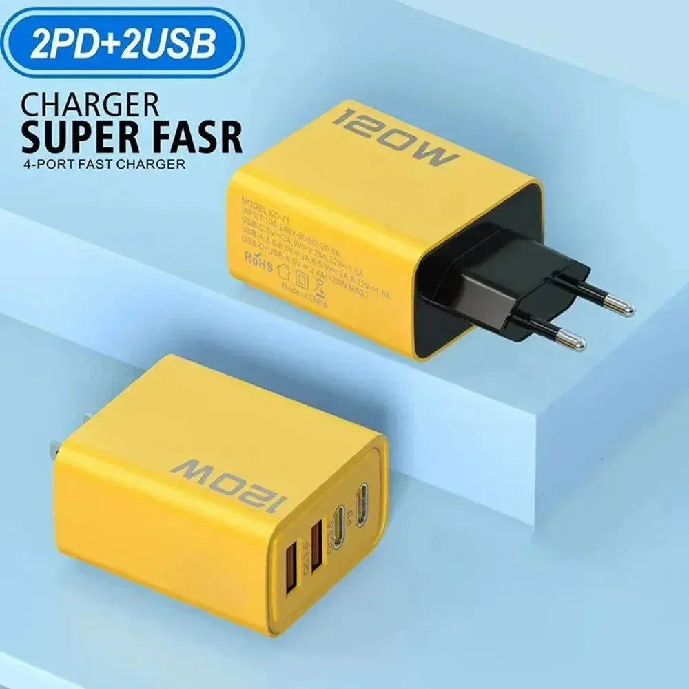 Leistungsstarkes 120W Schnellladegerät USB C PD für Mobilgeräte