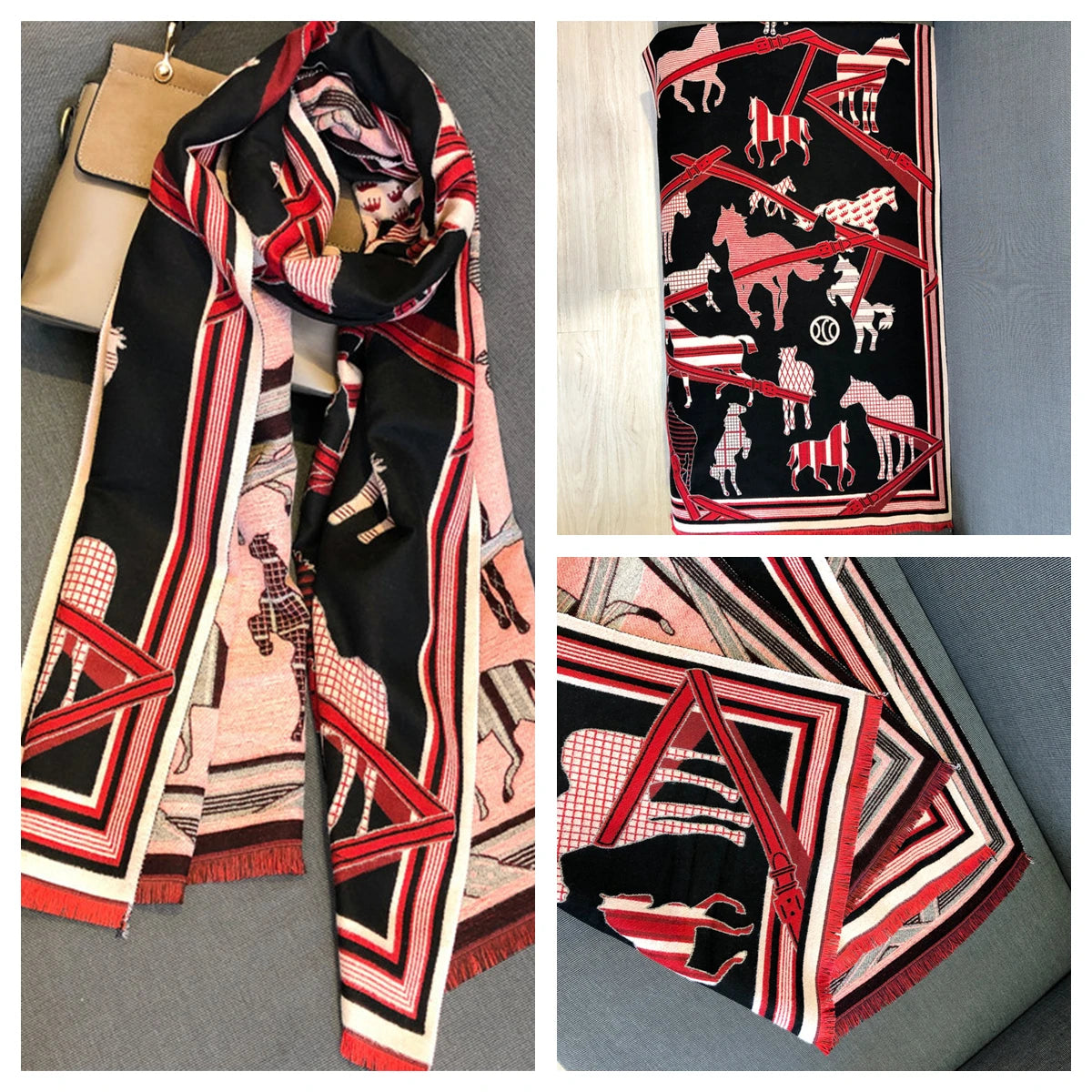 Luxuriöser Kaschmir-Gefühl Schal für Frauen im Herbst/Winter-Yabubest - Home & More