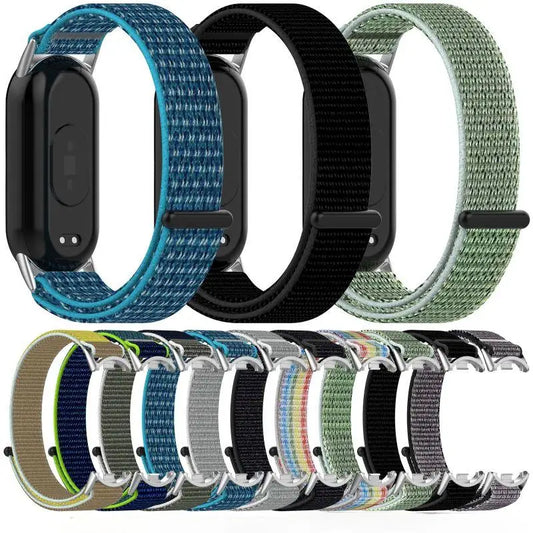 Nylon Armband für Xiaomi Band 9 8 NFC, verstellbares Handgelenkband