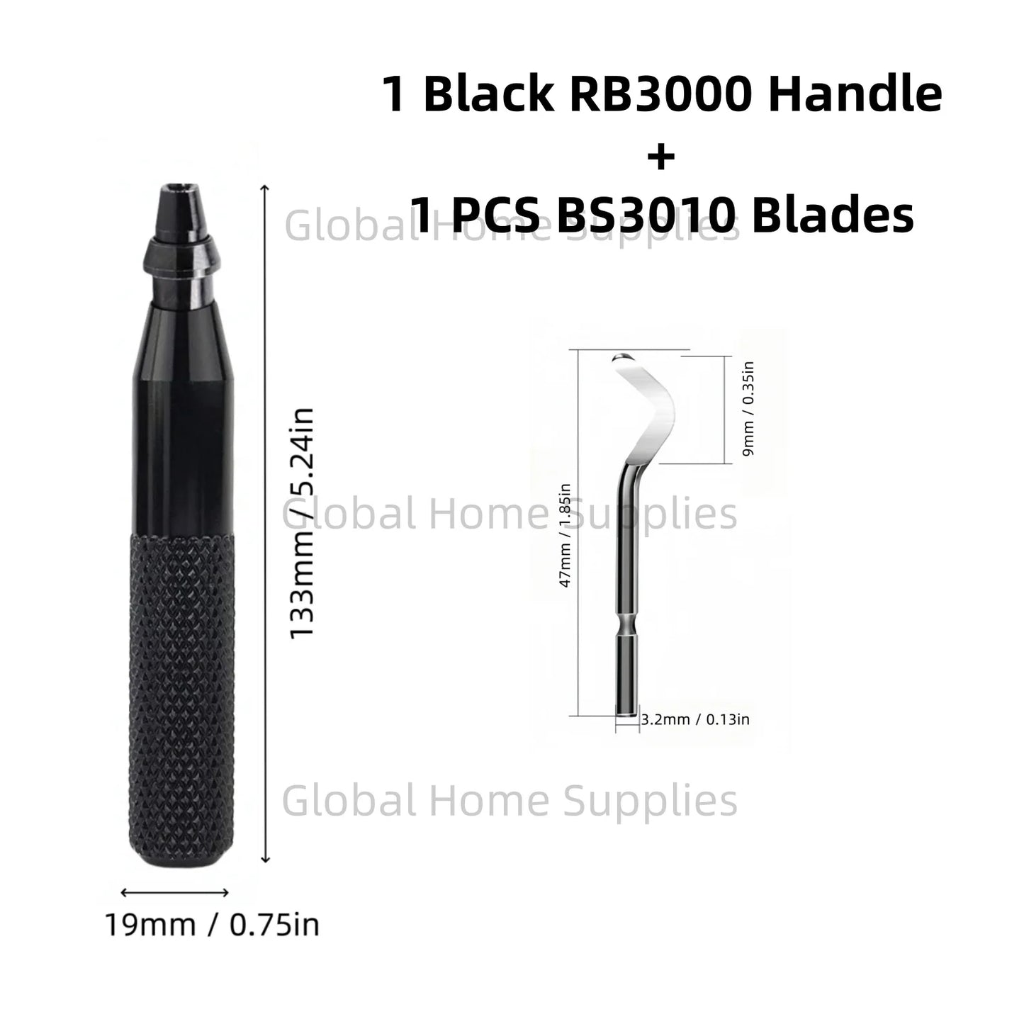 Entgratungswerkzeug RB3000 mit 1 oder 11 Schnellarbeitsstahl-Schwenkklingen