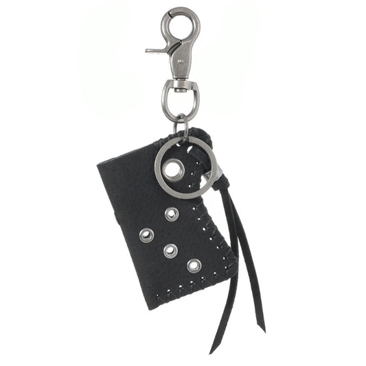 Lederschlüsselanhänger im Retro Stil mit robustem Edelstahlverschluss