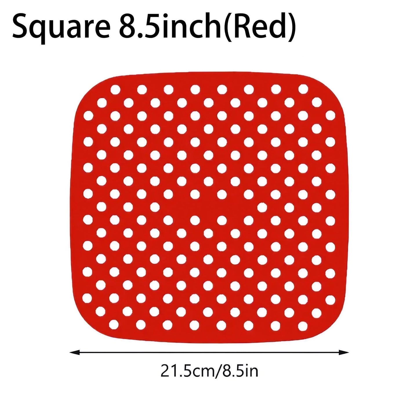 Silikon Heißluftfritteusen-Einlage perforiert rund - quadratisch 7,5-9 Zoll