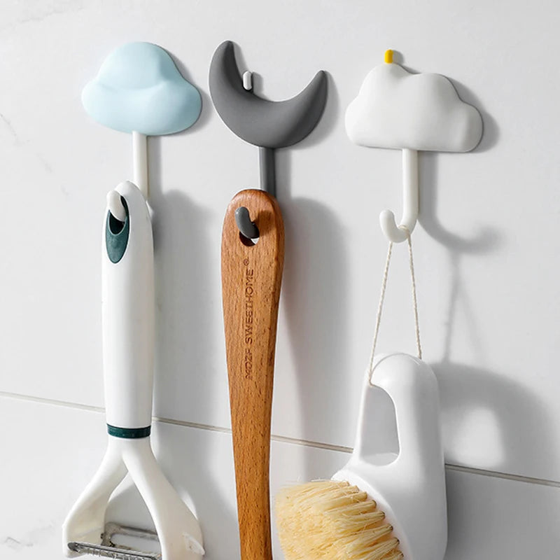 Wolke Mond Wandhaken Set für Schlüssel Taschen und Dekoration