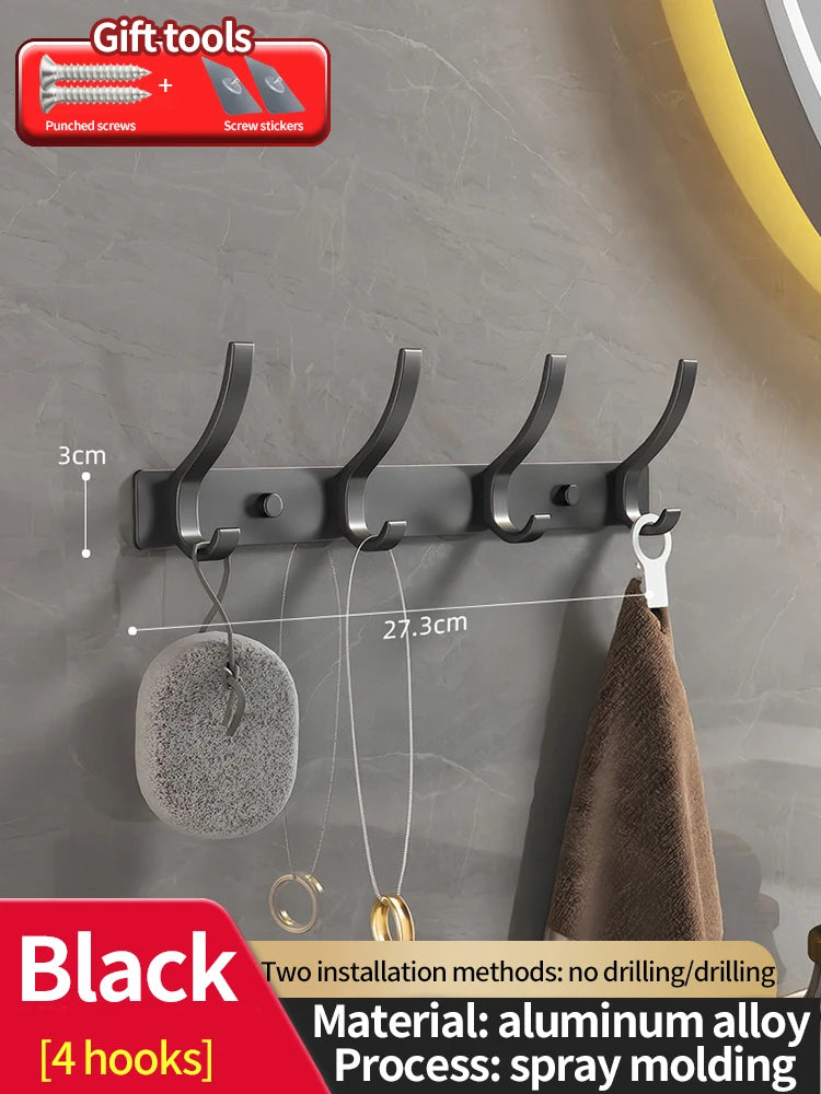 Bohrfreie Türhaken aus Aluminium für Schlafzimmer und Küche