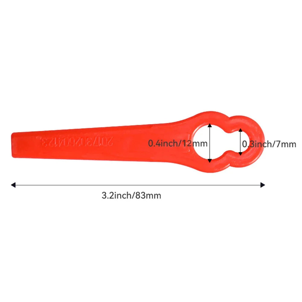 20-400x Rasenmäher Messer Kunststoff Typ L83 – Ersatz Klingen Akku Grasschneider