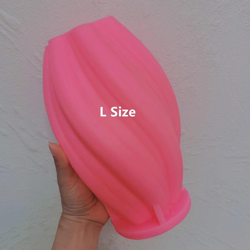 Geometrische Wellenwirbel Kerzenformen in drei Größen aus Silikon