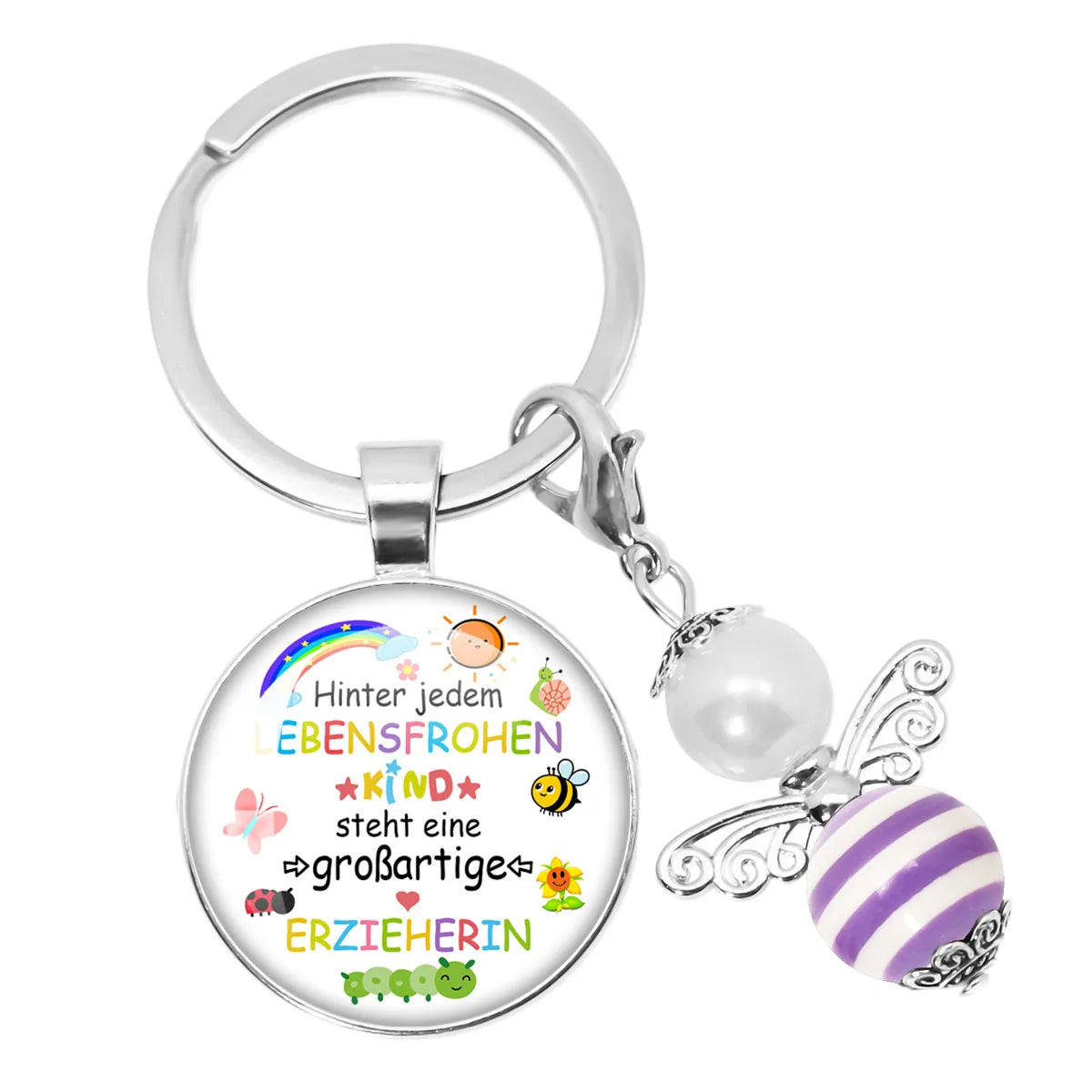 Herzspruch Schlüsselanhänger Geschenk Abschied Erzieher Unisex Schmuck