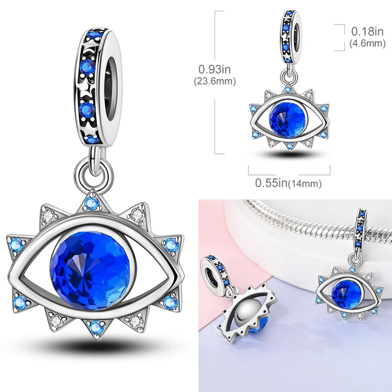 925 Sterling Silber Charm mit rosa Schmetterling - leuchtenden Glühwürmchen