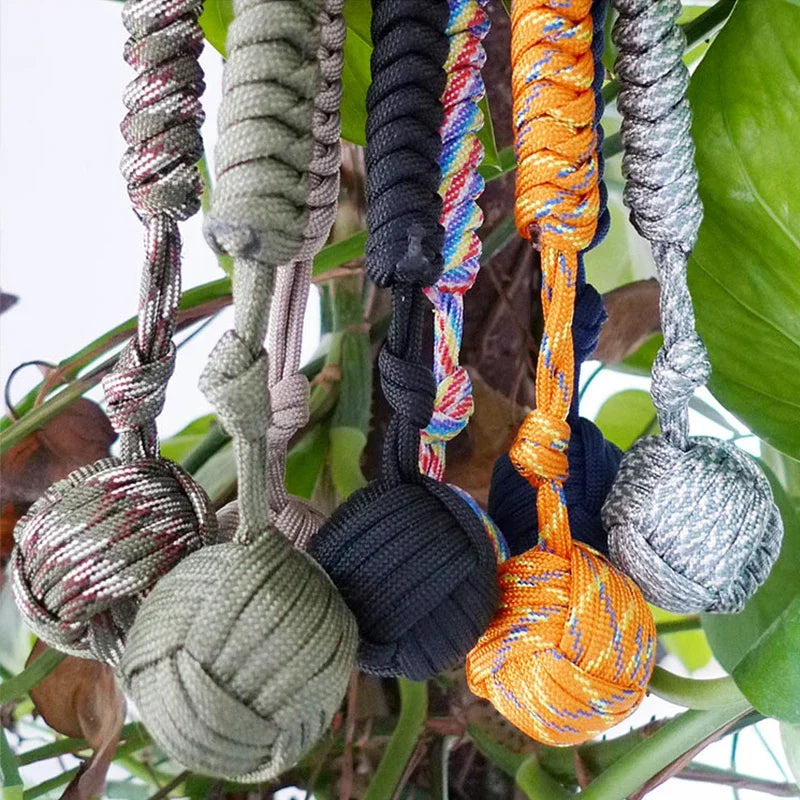 Outdoor Sicherheitsschutz Affenfaust Schlüsselanhänger Stahlkugel