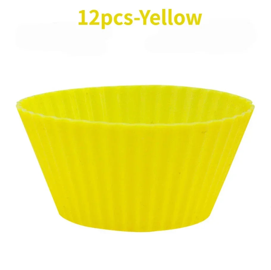 12-teiliges Silikon Muffin-Backform-Set – langlebig, geschmacksneutral