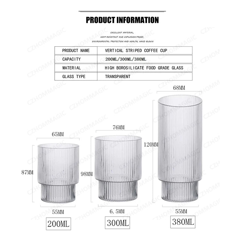 Hitze beständige transparente Kaffeetasse aus Glas für Tee Saft und Milch-Yabubest - Home & More