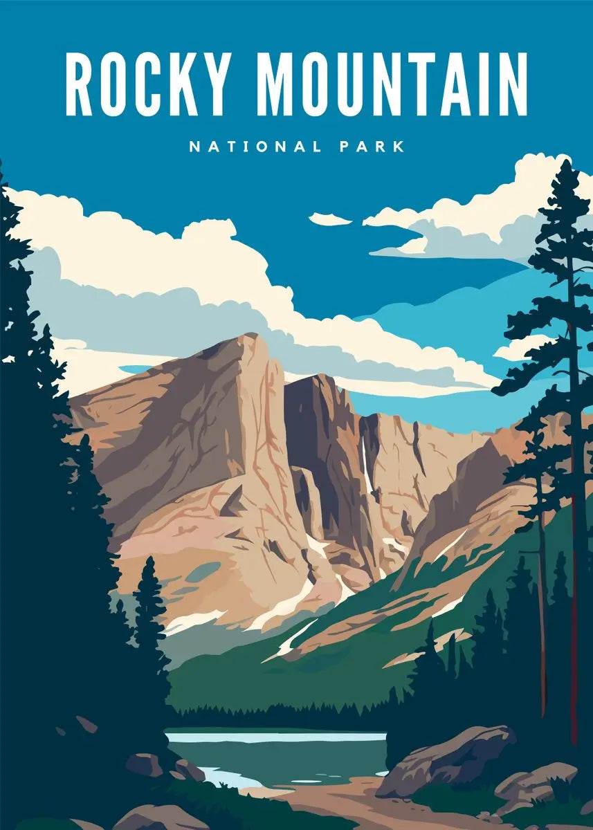 Moderne Leinwandkunst mit berühmten Naturparks für Wohnräume