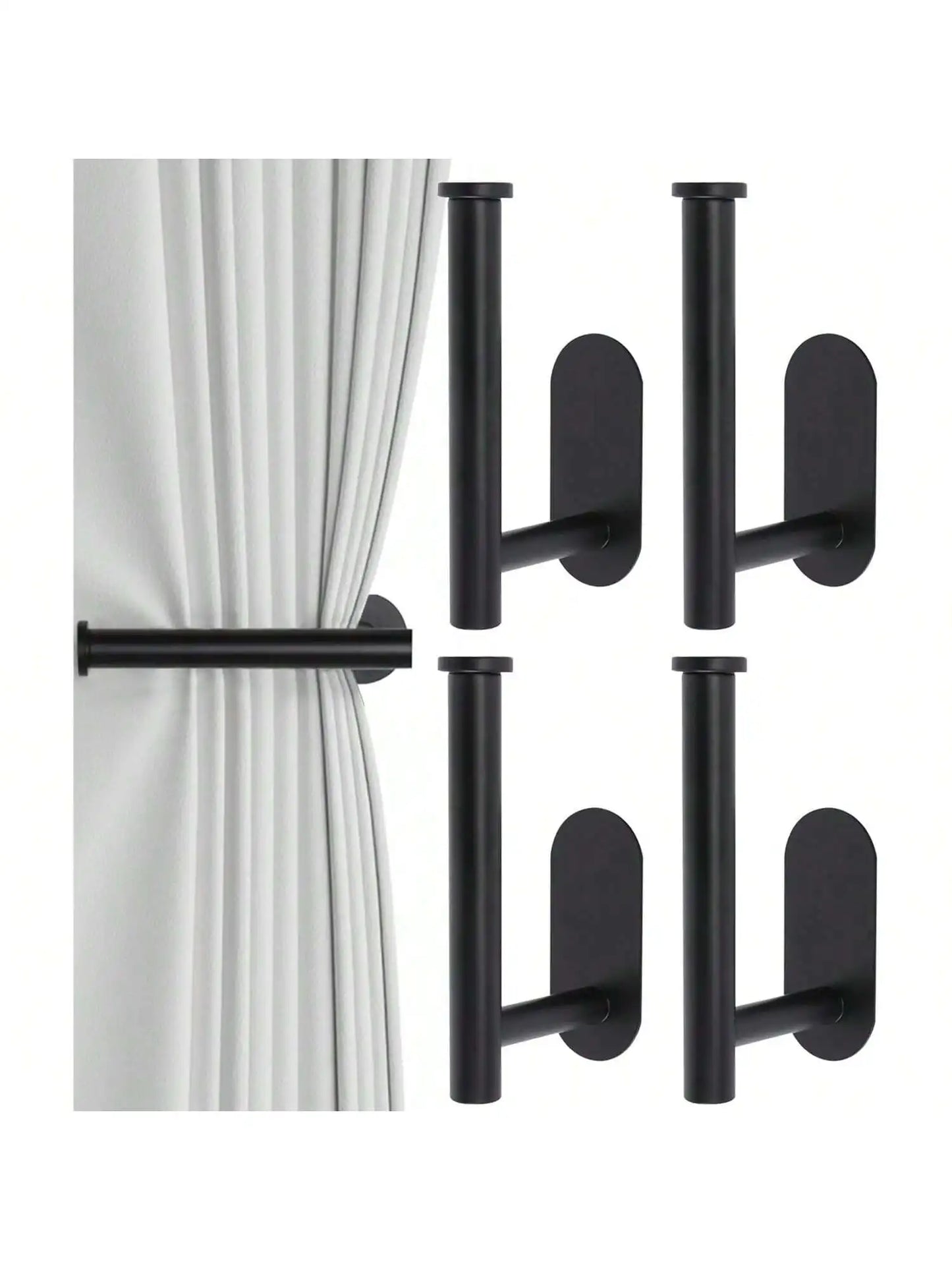 Selbstklebende Vorhanghalter für einfache und bohrfreie Befestigung