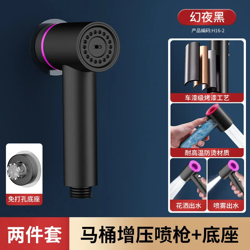 Handheld Bidet Sprayer Set 2 Modus Badezimmer Spritzpistole Wandmontage