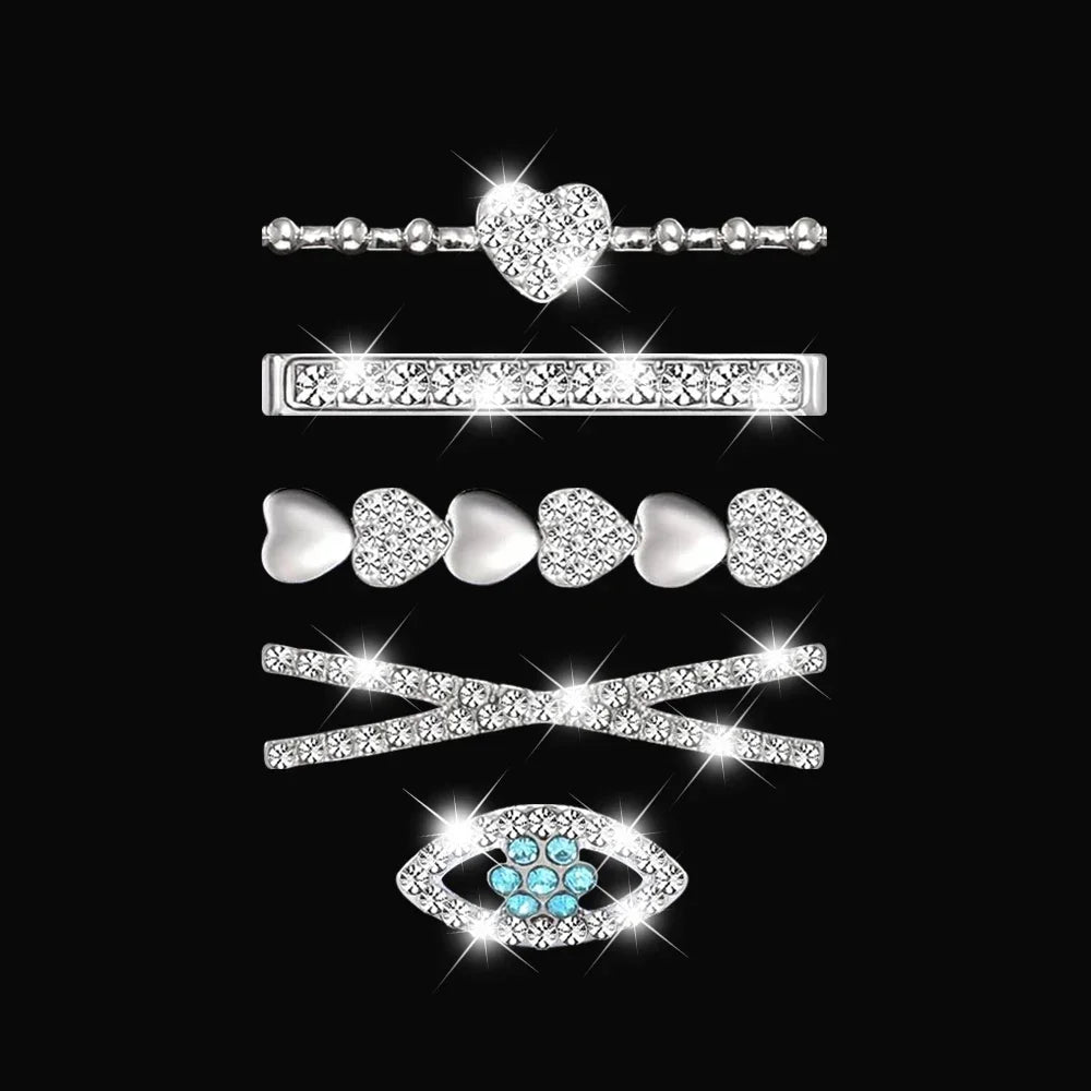 Mode Strap Dekorative Ring Für Apple Watch Band Diamant Schmuck Ornament Armband Metall Charms Silikon Armband Zubehör-Yabubest - Home & More