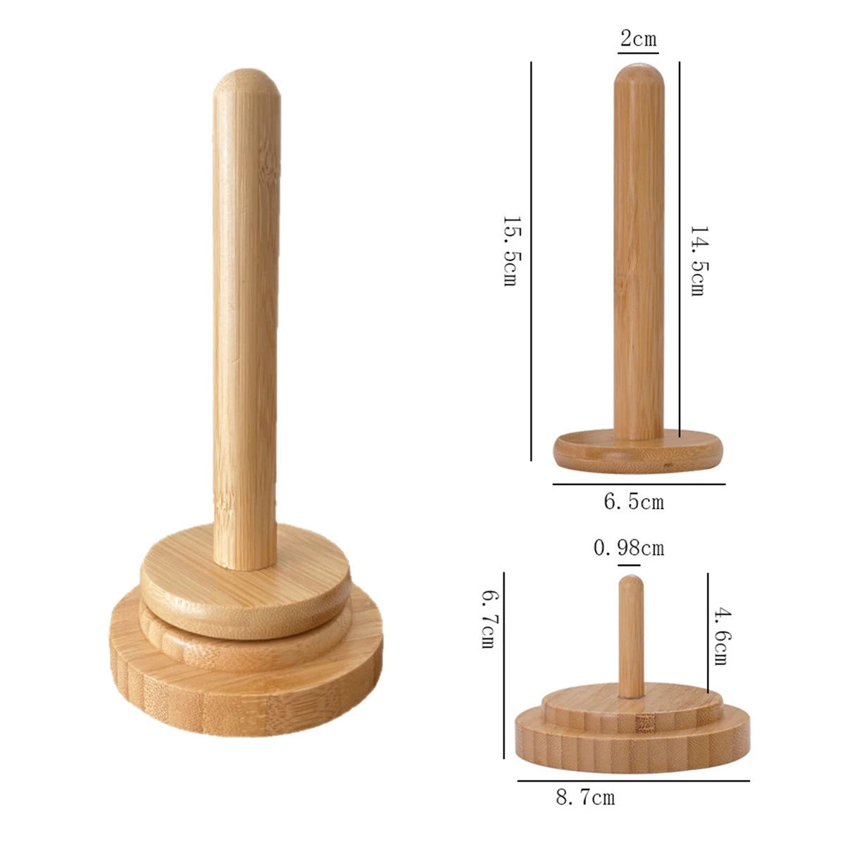 Bambus und Holz Garnhalter mit drehbarem Spulenlager für Zuhause