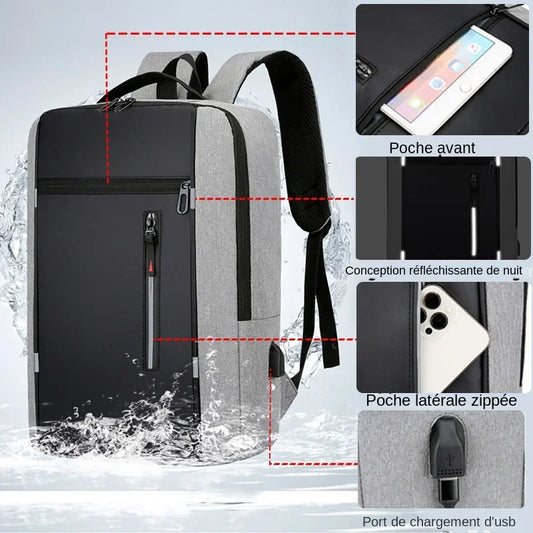 Wasserdichter Business Laptop Rucksack Herren USB Große Kapazität