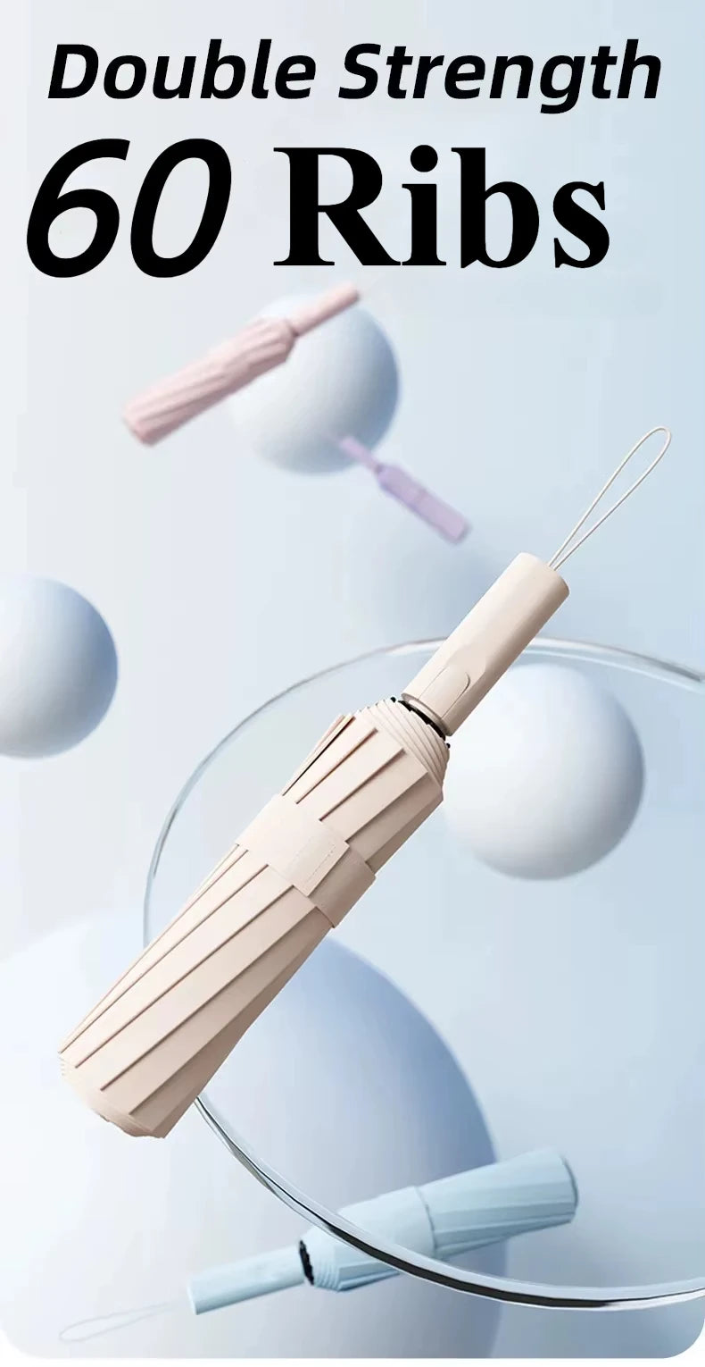 Robuster großer Automatik Regenschirm mit Windschutz und Sonnenschutz