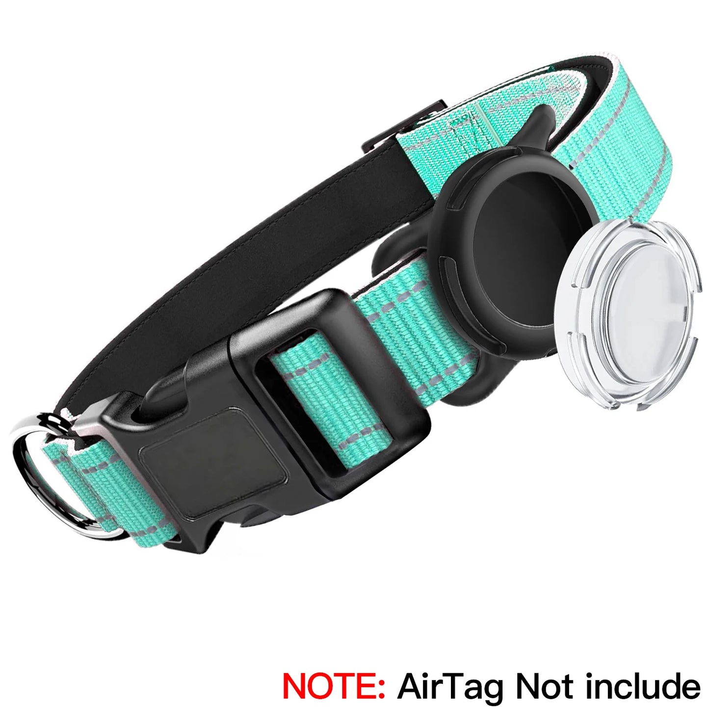 Airtag Hundehalsband reflektierend gepolstert wasserdicht für große Hunde