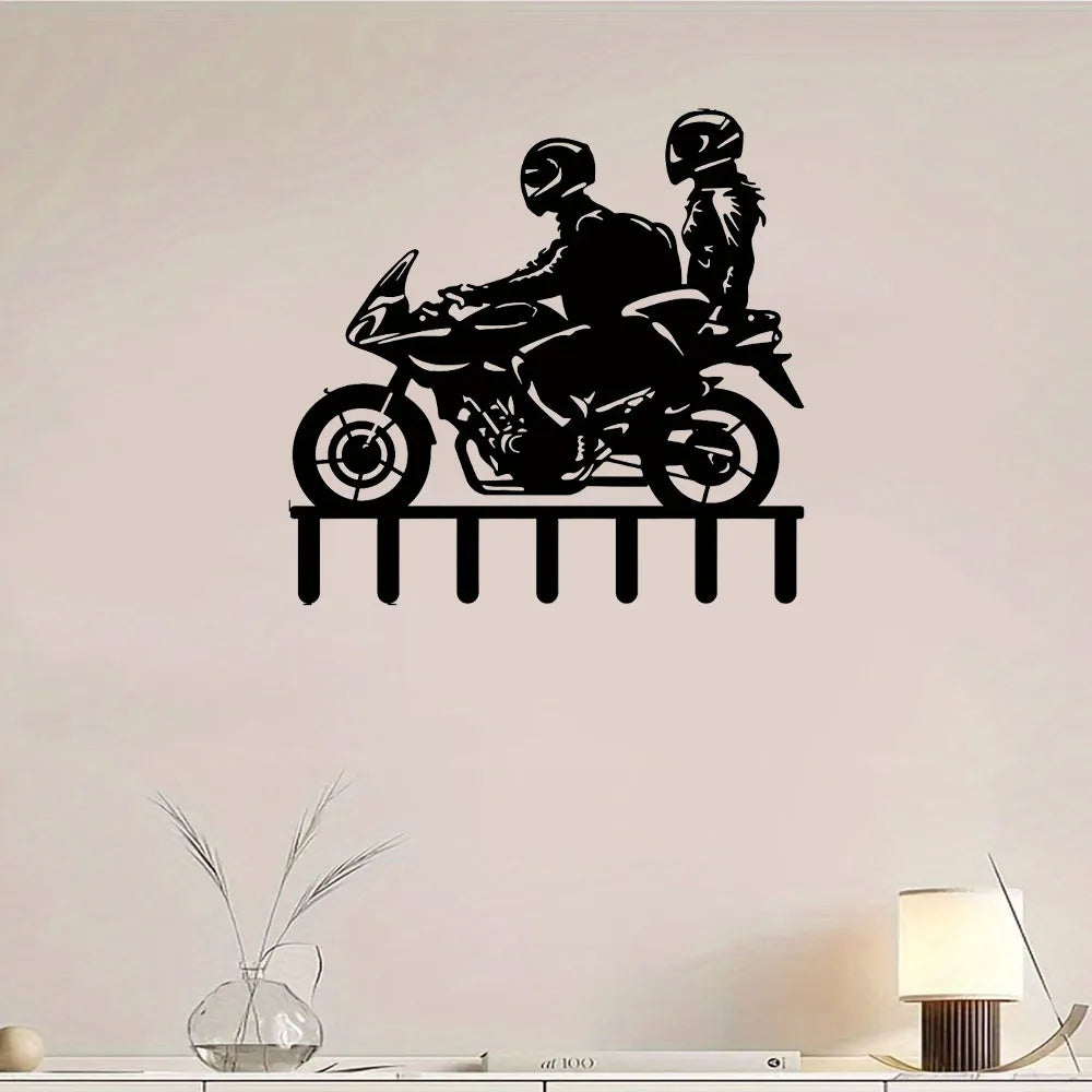 Metall Schlüsselaufhänger Motorrad Motiv Wandmontage für Büro und Zuhause