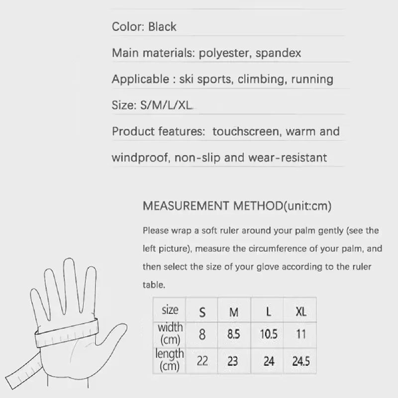 Warme wasserdichte Handschuhe für Winter Sport und Touchscreen Nutzung