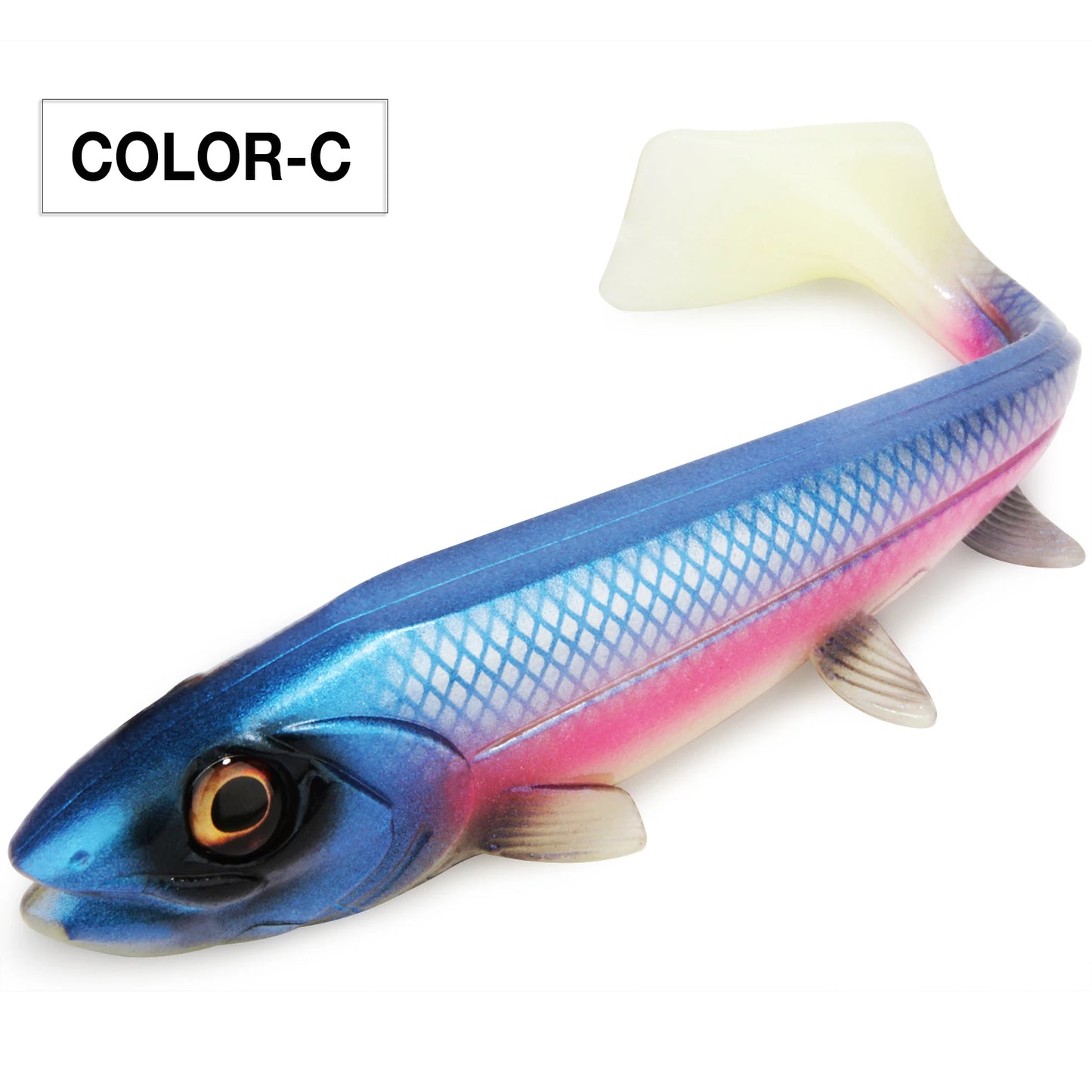 Quadratischer Silikon-Swimbait 14-18 cm für Meeres- und Süßwasserfischen