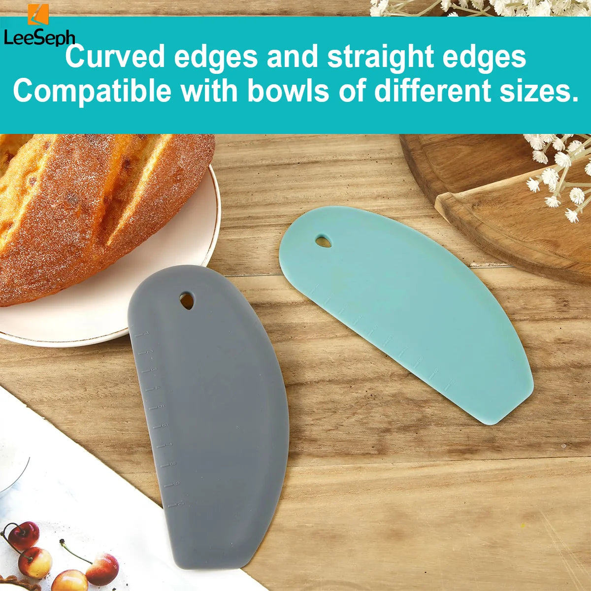 Flexibler Silikon Teigschaber: Schüsselschaber, Gebäckschneider Küche