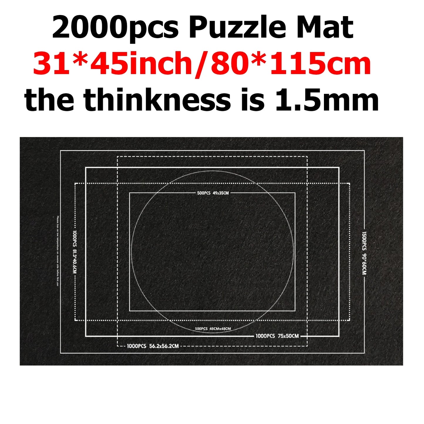 Puzzle Lagerung Matte Roll-Up für 1000-3000 Teile – Reisefreundlich, Spiel