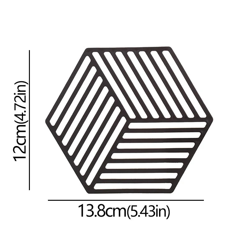 Hexagonale Silikon Tassenmatte: Hohl, Rutschfest - Hitzebeständig für Haushalt