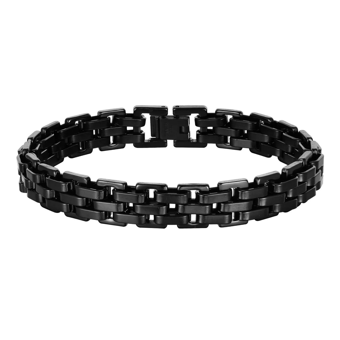 Maskulines 11mm Edelstahl Gliederarmband für Herren als Geschenk