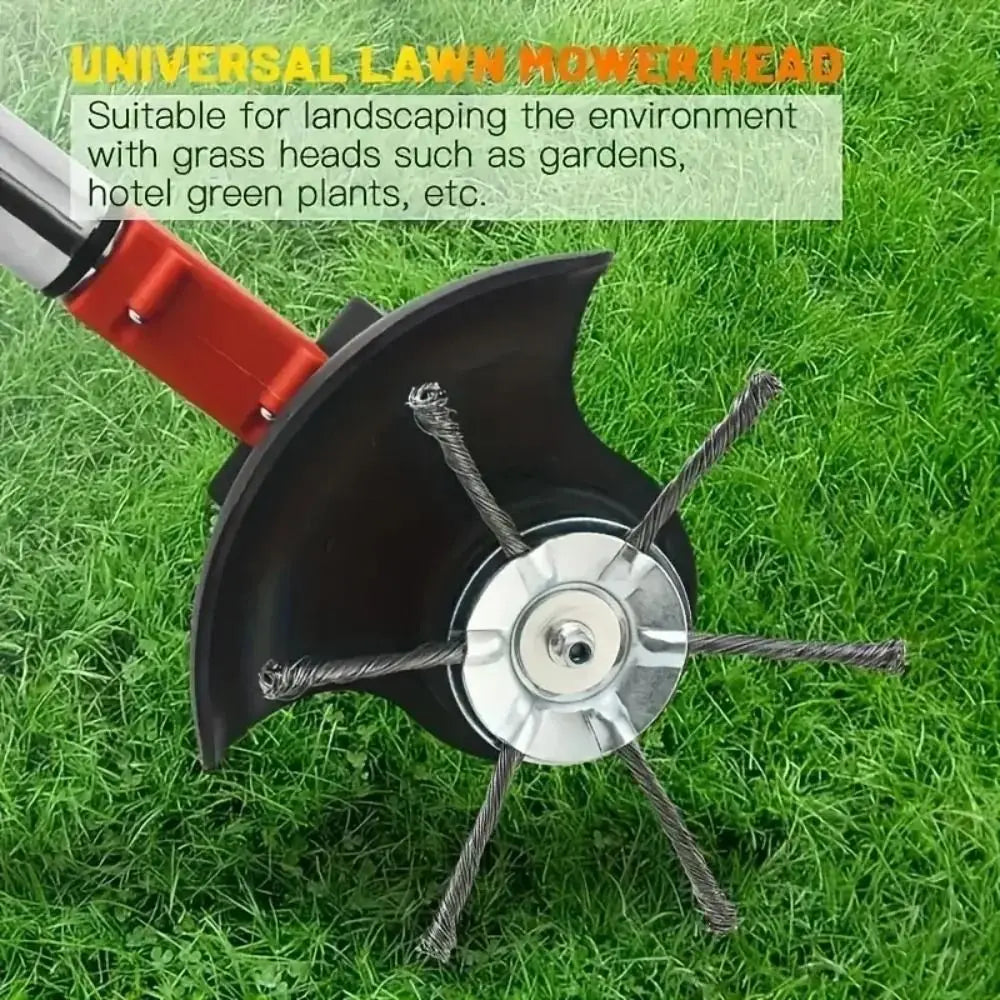 6 Zoll Unkrautbürstenkopf aus Stahldraht für effektive Gras- und Moosentfernung