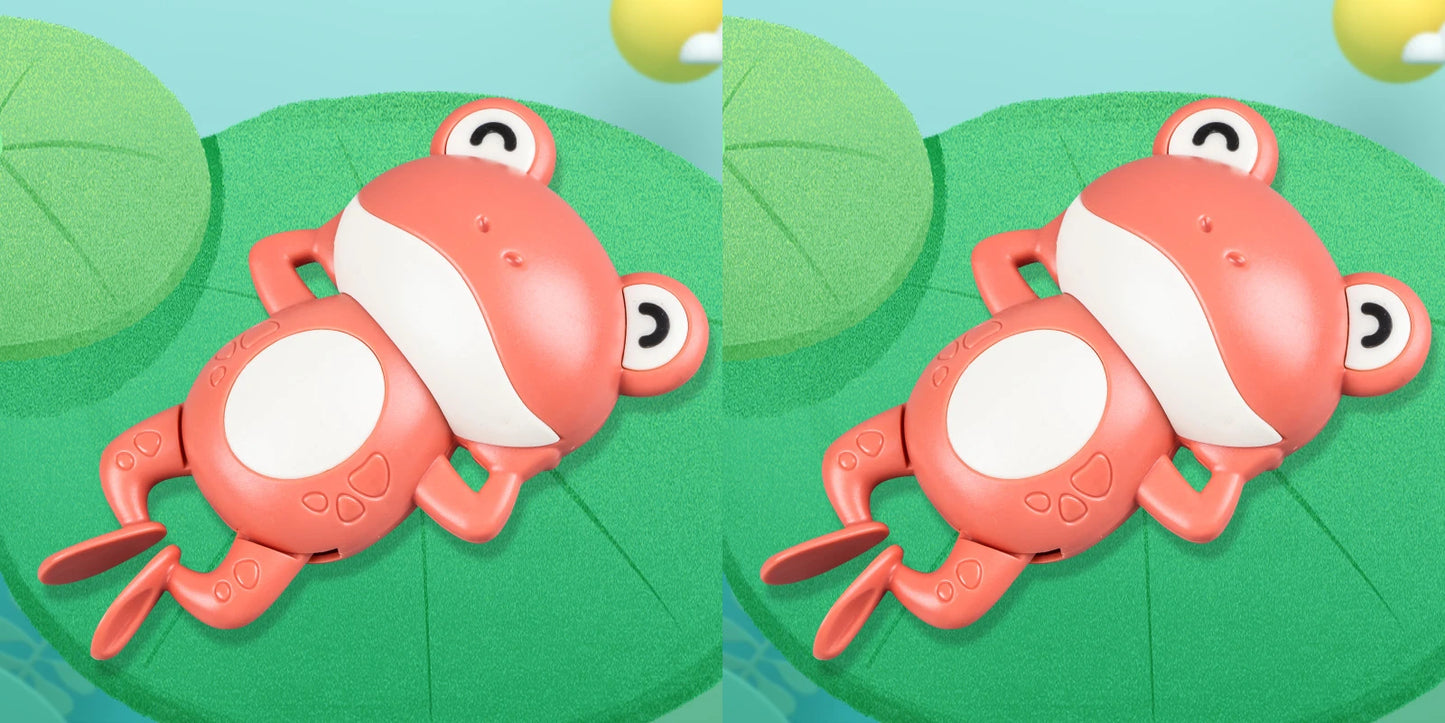 Frosch Badespielzeug für Baby - Kleinkind | Uhrwerk zum Schwimmen Baden