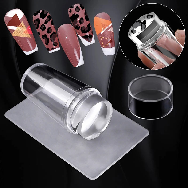 Kunstnägel Stamping Platten Kit mit Schablonen und Zubehör