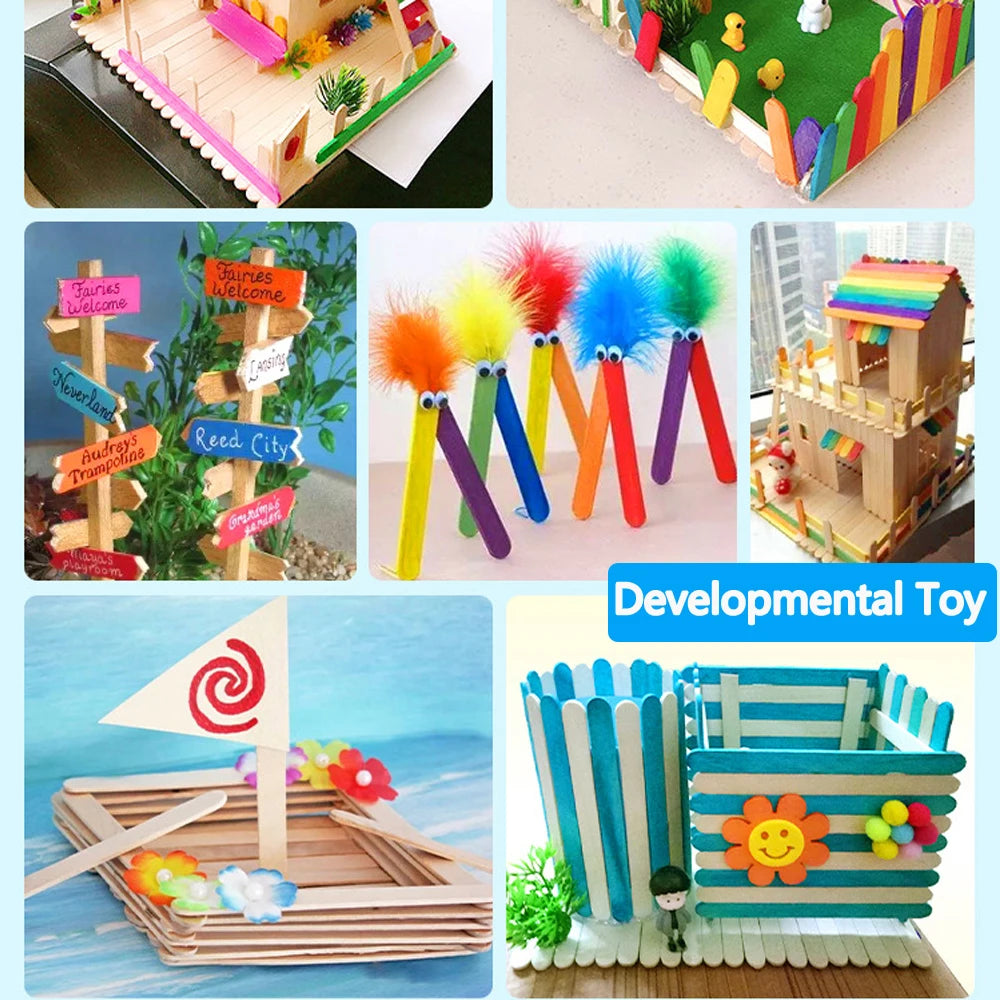 Natürliche Holz Eisstäbchen 20 100 oder 500 Stück für Eis Handwerk Küche