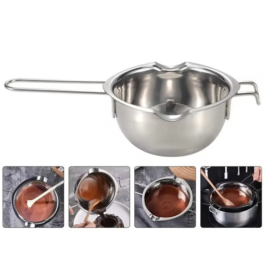 Edelstahl Kerzenwachsschmelztopf mit hitzebeständigem Griff für DIY