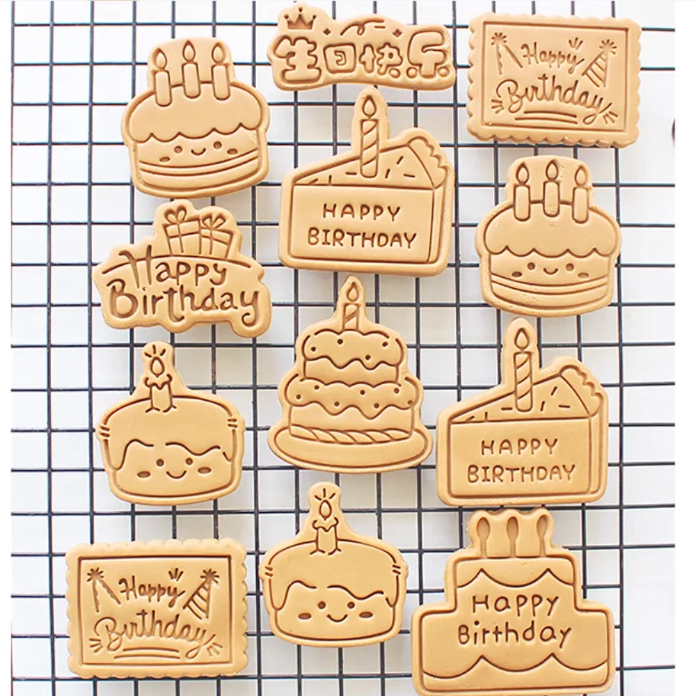 Happy Birthday Keksstempel aus PLA – Umweltfreundlicher Keksformer 2–7 cm