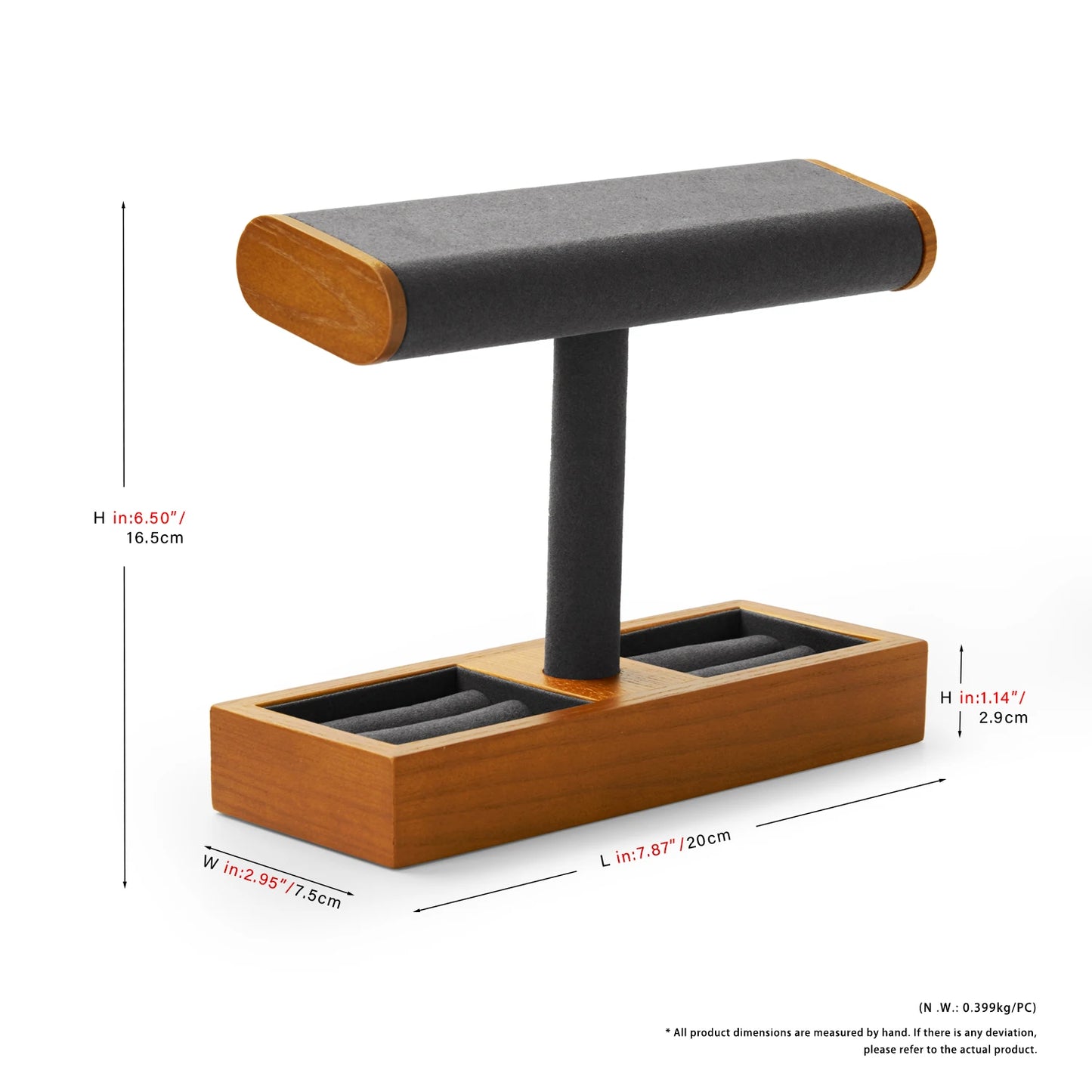 Eleganter Schmuckorganizer aus Holz mit vielseitigem Stauraum