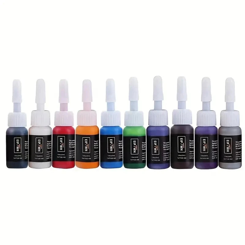 Bunte Tattoo-Tintenkombination 6 8 10 14 Stück langlebige Pigmente