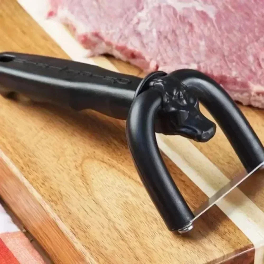 Präziser Fleisch-Fettschneider aus Edelstahl - Kunststoff – Fett sauber entfernen