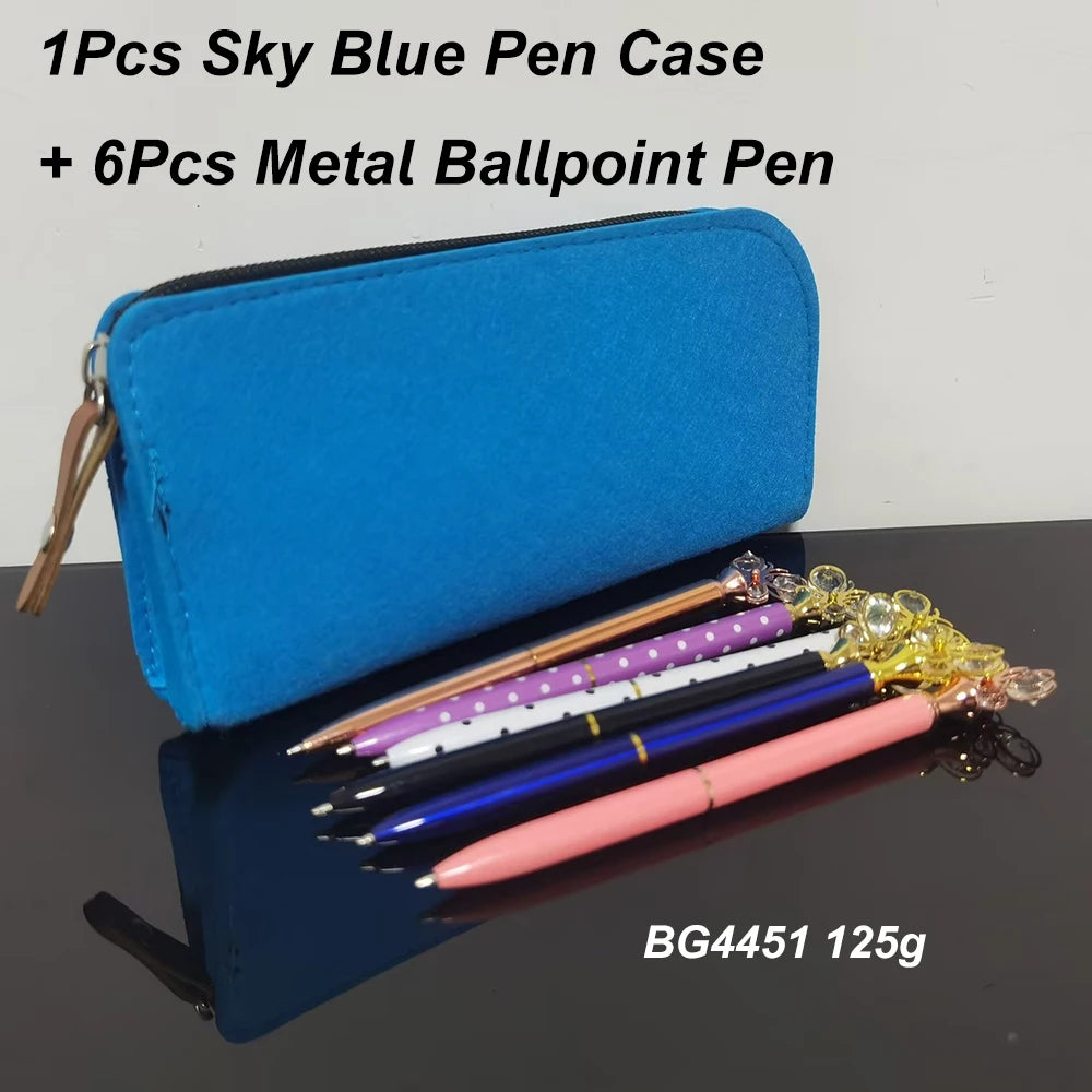 Filz Feder mäppchen 19,5 cm Schüler Stift Tasche Büro Lagerung