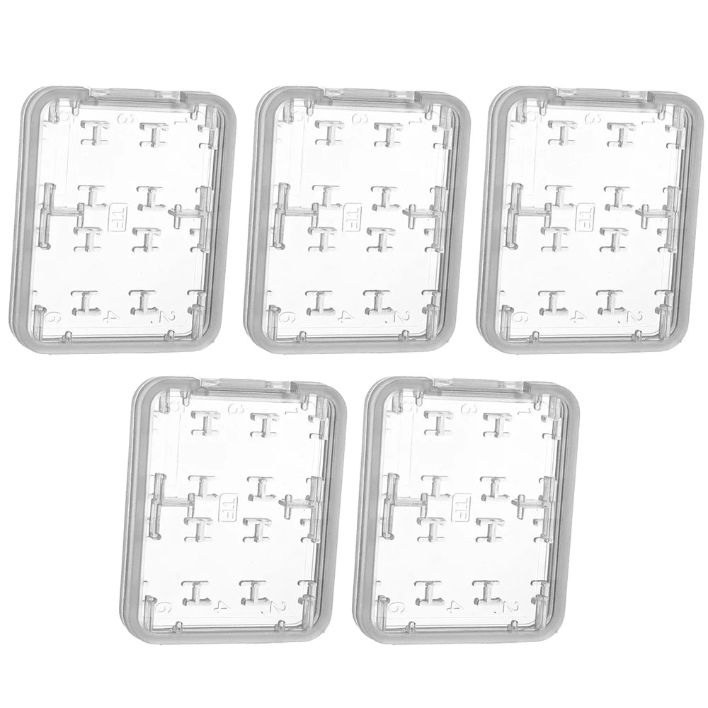 8-in-1 Transparente SD TF MS Kartenbox für sicheren Schutz und Ordnung