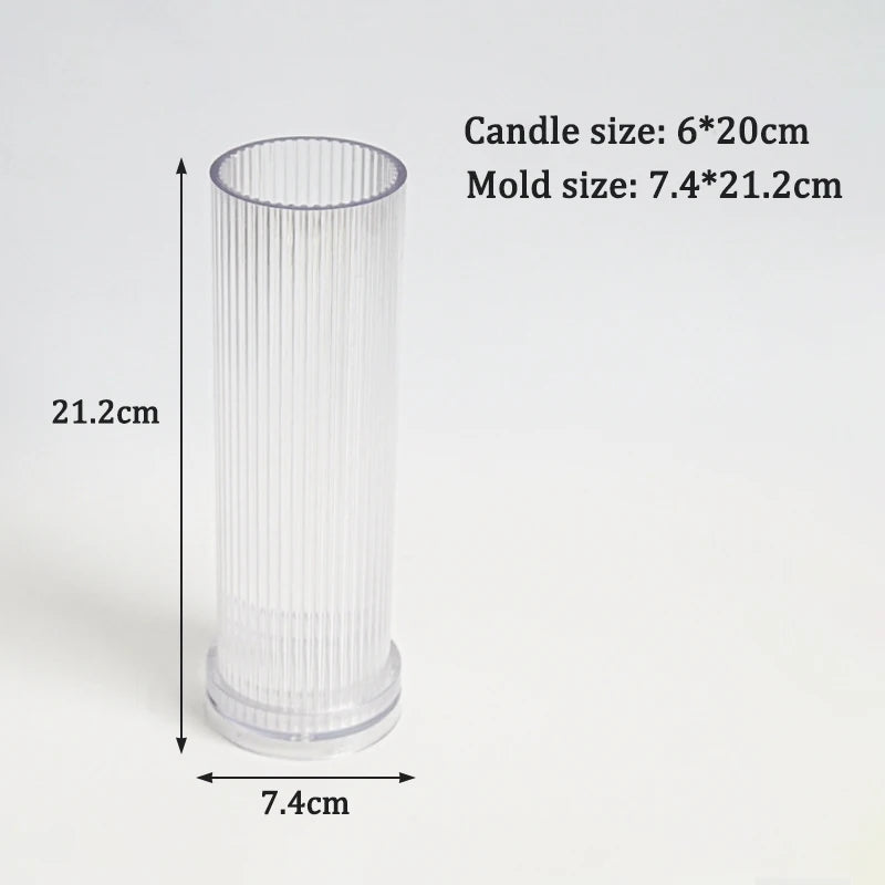 Geometrisch gestreifte Kerzenform aus Acryl Kunststoff DIY Zubehör